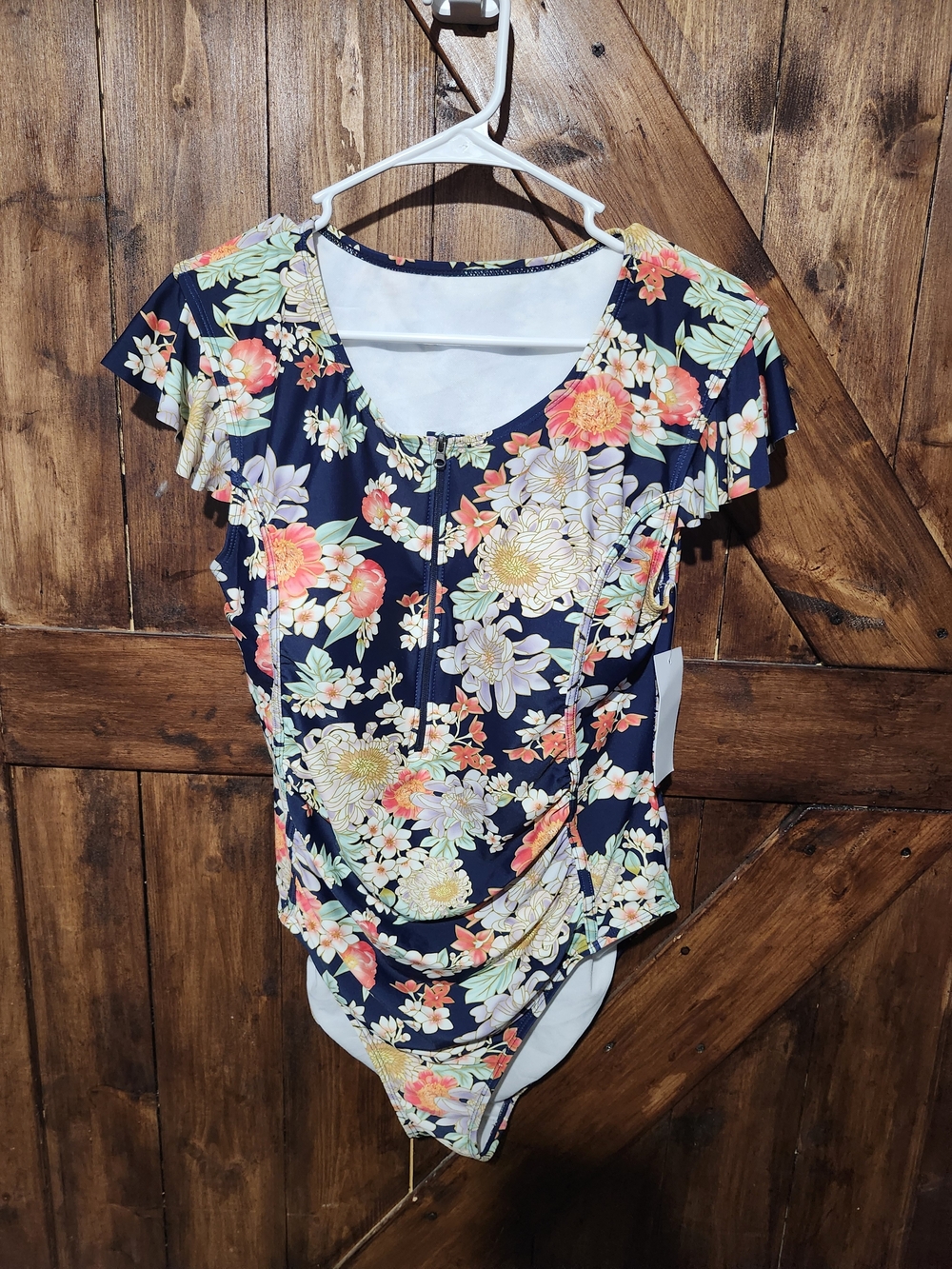 Floral Navy One Piece Swimsuit NWT